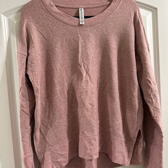 ATHLETA Balance Pullover Size M, speckled pink - Picture 5 of 10